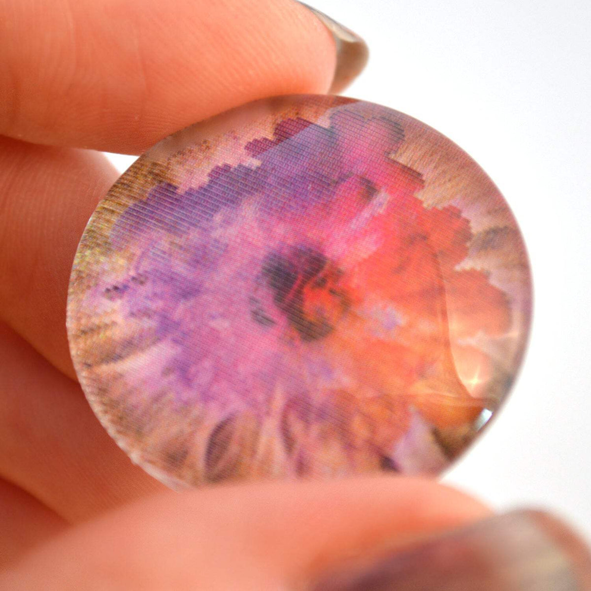 Burst of Colored Smoke Changing Animated Glass Eyes