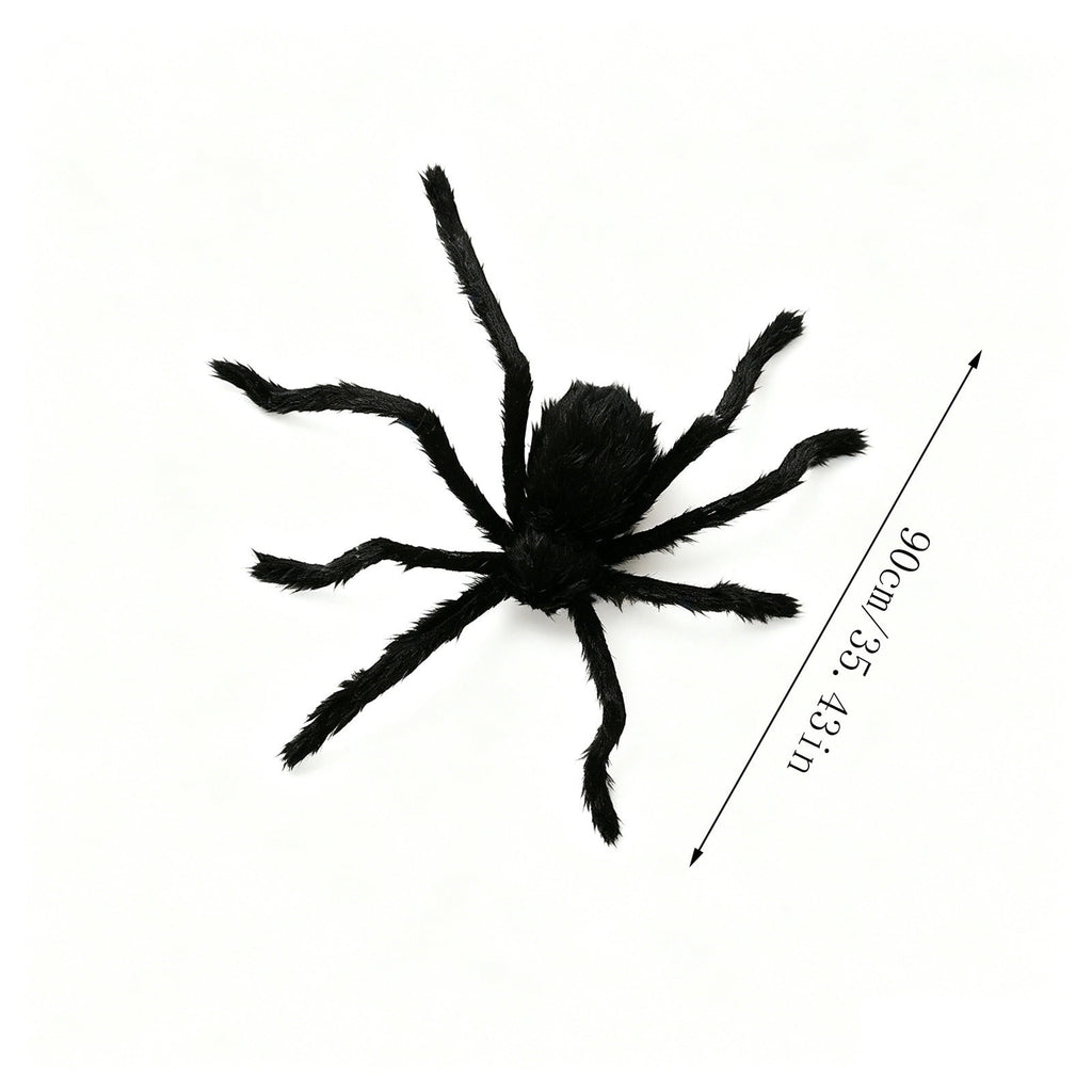Animated Halloween Props, 29" Giant Sound Activated Spider Toys, Creepy Realistic Plush Spider Crawling on Wall for Home Bar Decor (Wall type)