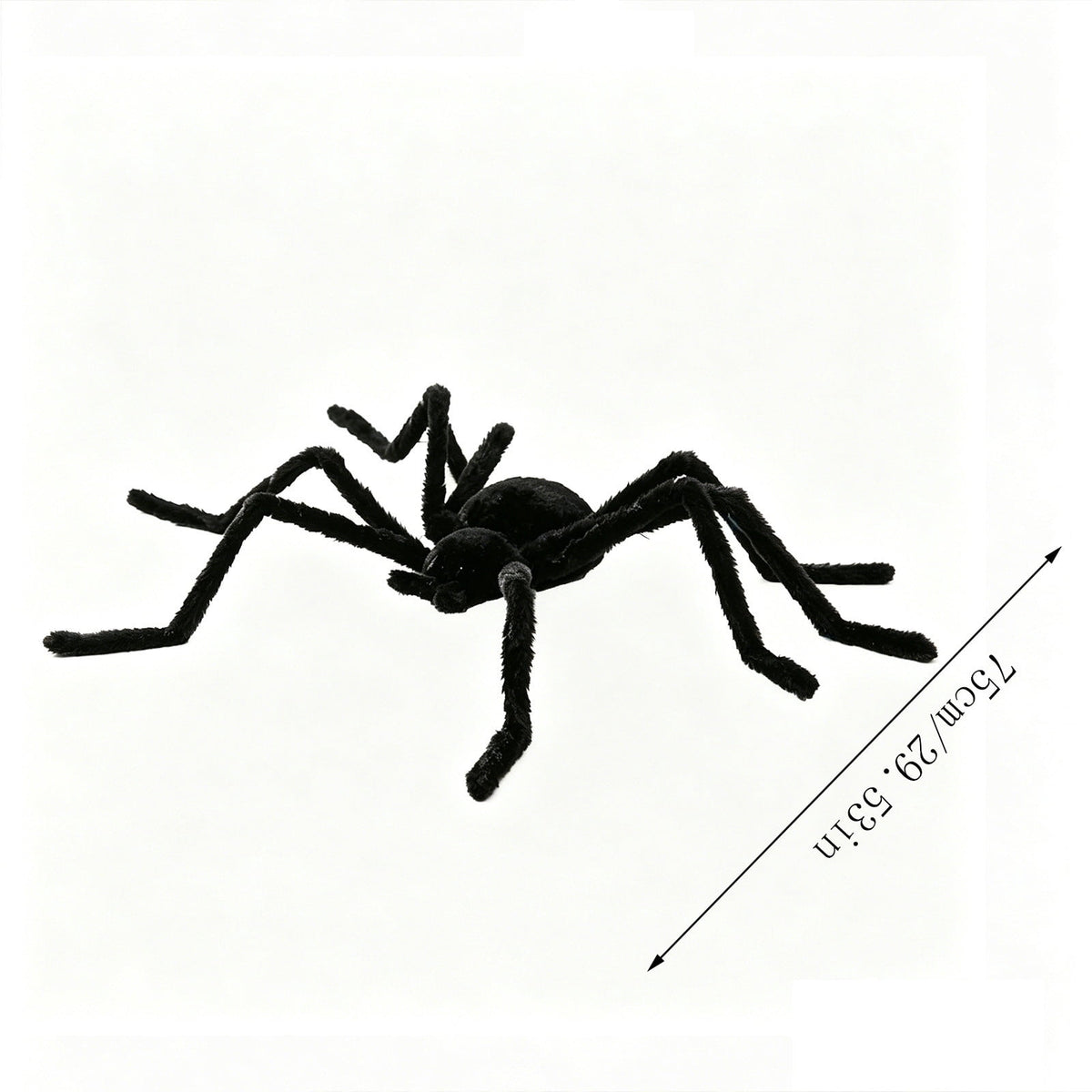 geerera 29.5" Sound-Activated Animated Spider, Large Black Fuzzy Moving Halloween Prop, Crawling Scary Toy for Indoor Party, Doorway & Yard Party Decor