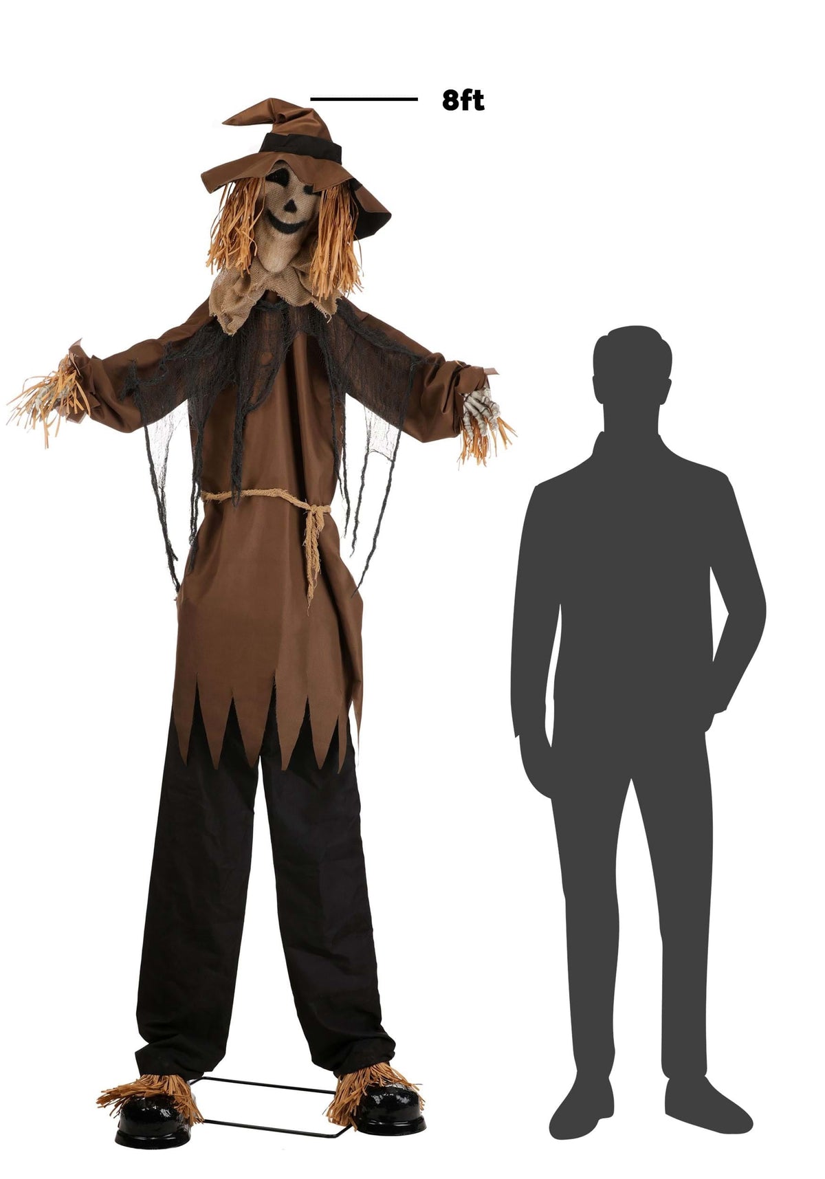 8FT Hellgore the Haunted Scarecrow Animated Decoration - Scream Saver